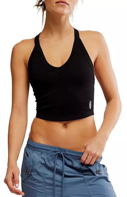 All Clear V-Neck Cami- Black