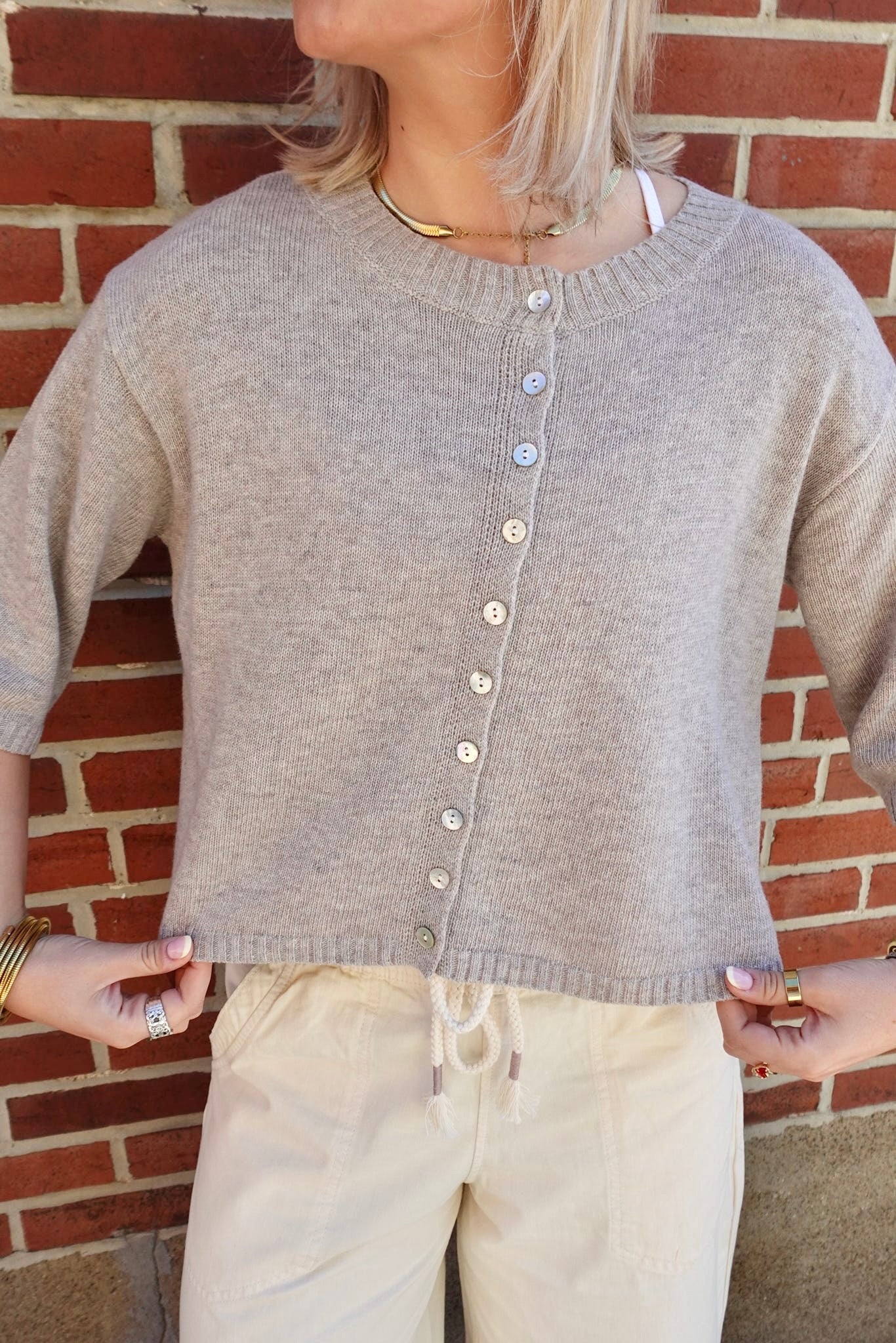 Birdy Cardigan- Beige