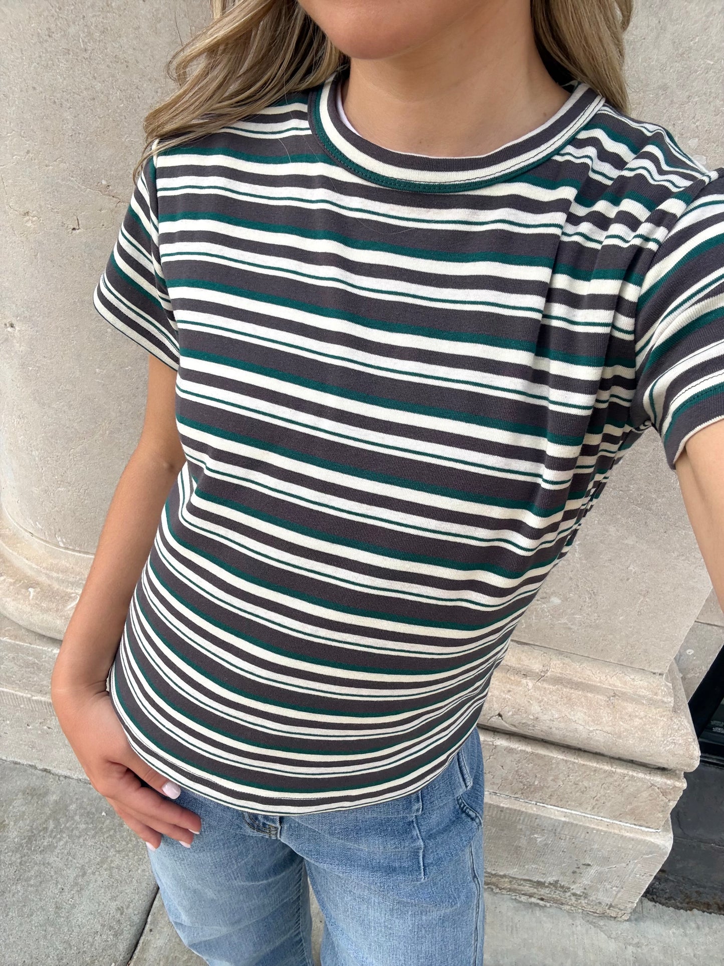 Cleo Top- Green Multi