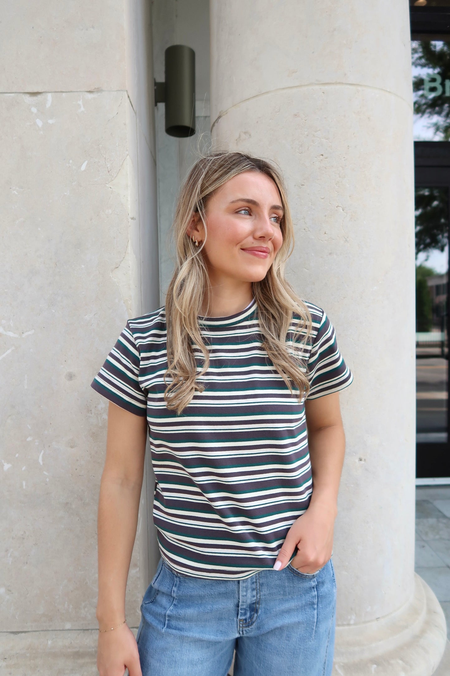 Cleo Top- Green Multi