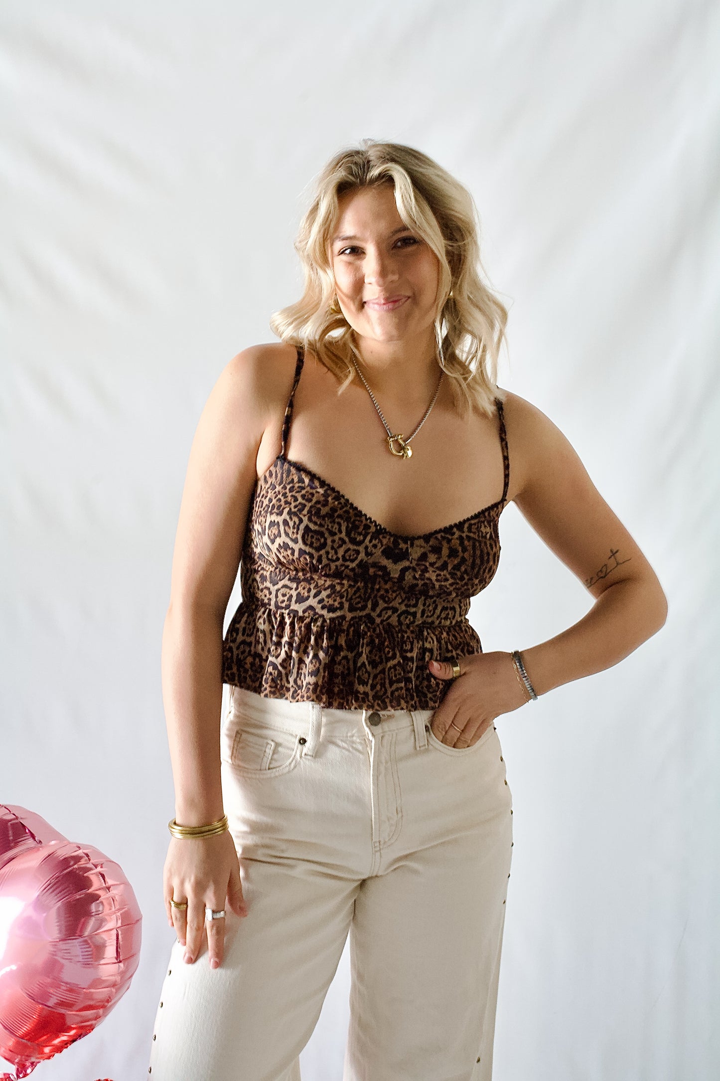 Luna Leopard Print Mesh Top- Brown Multi