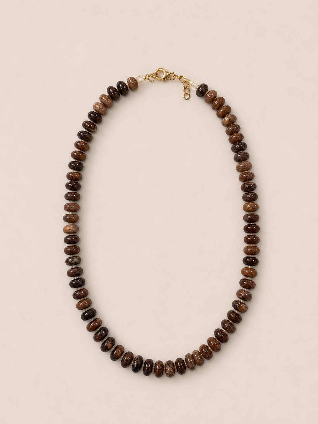 Channing Beaded Necklace- Brown