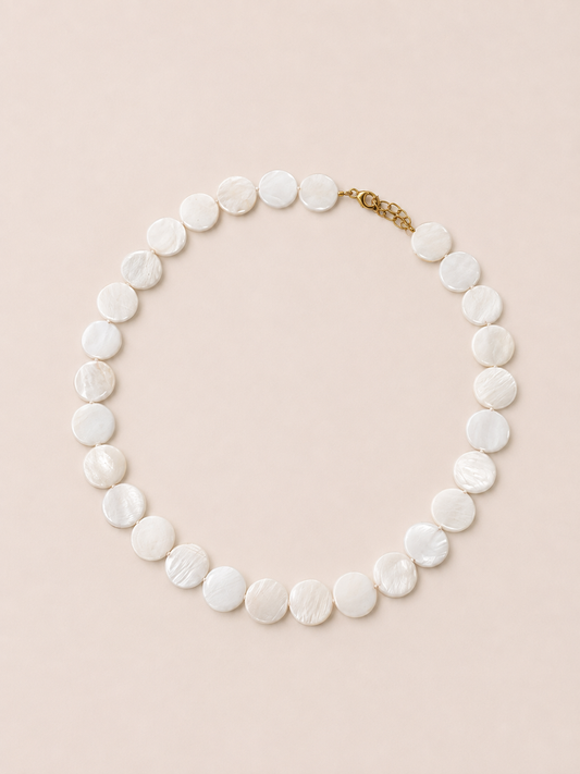 Meet Me There Mother Of Pearl Necklace- White