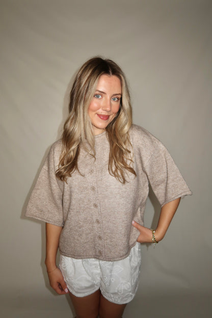 Monica Cardigan-Light Mocha