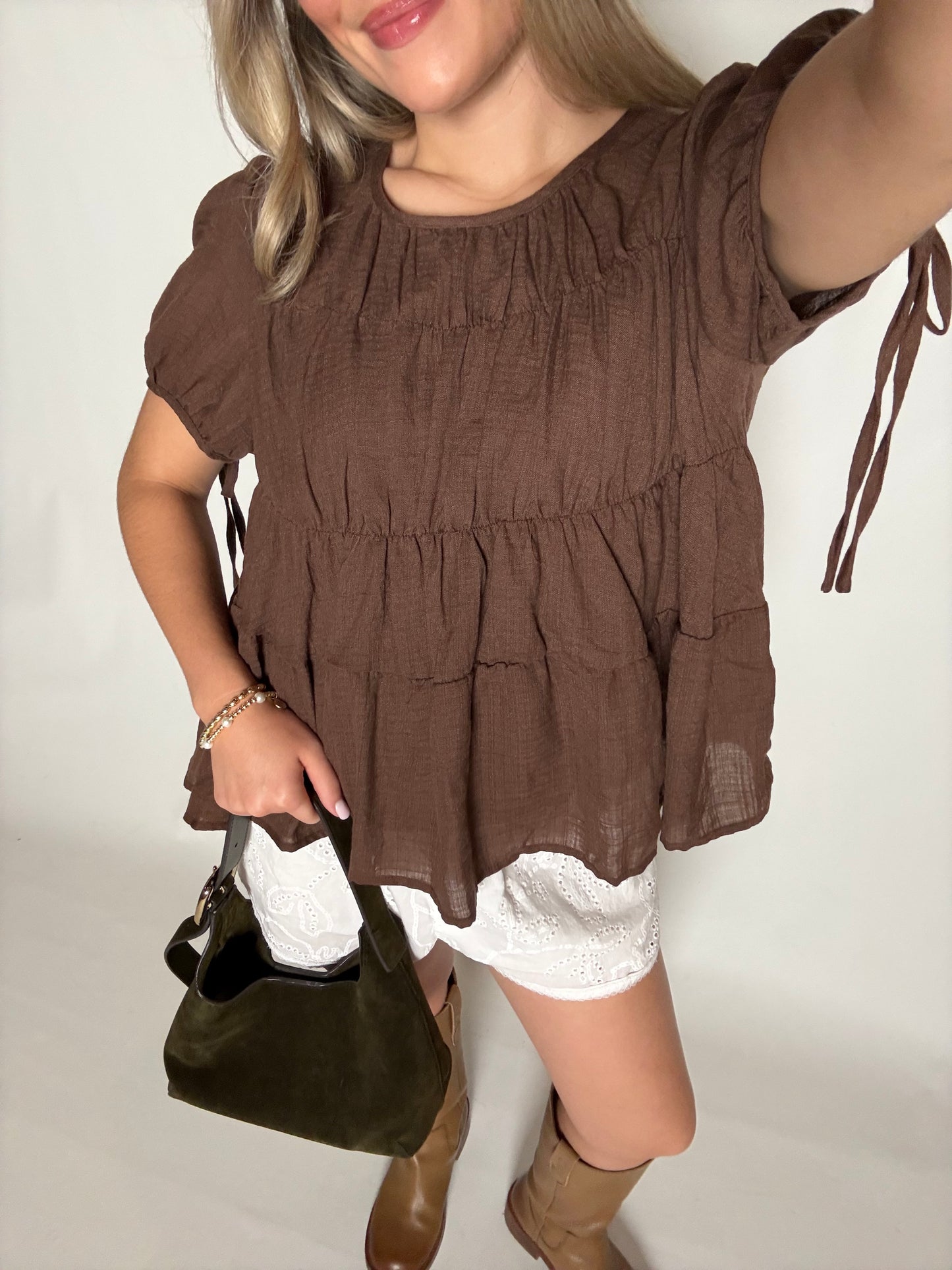 Mazy Top- Brown