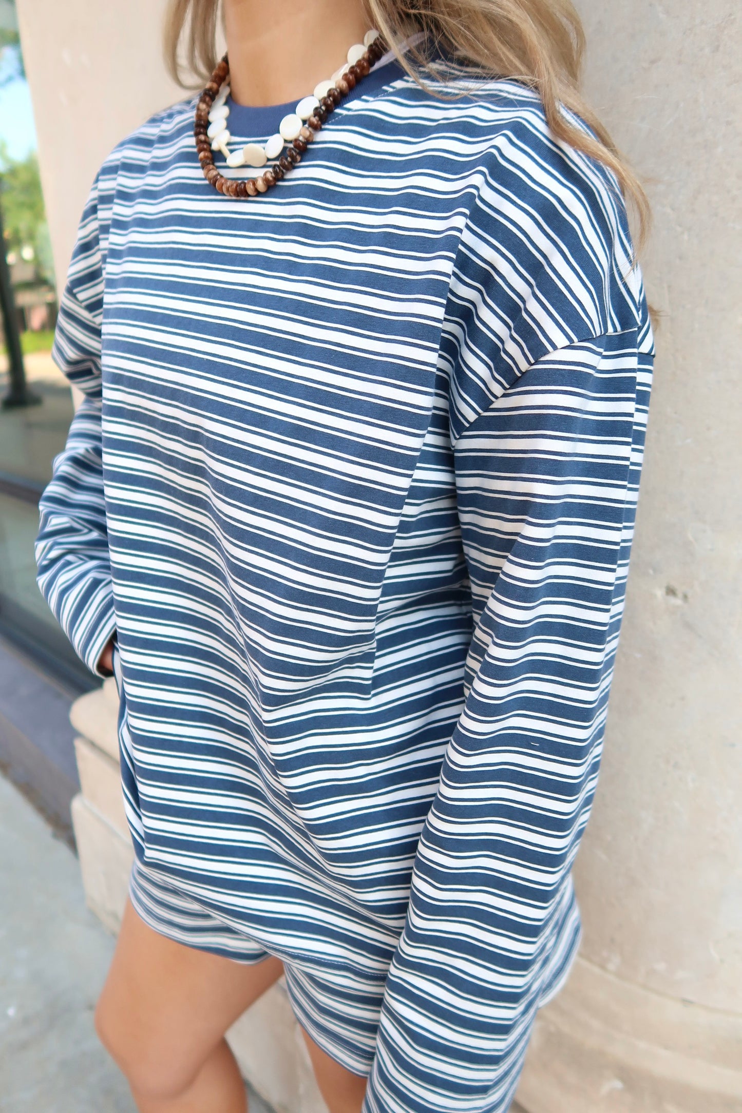 Billie Top- Navy Stripes