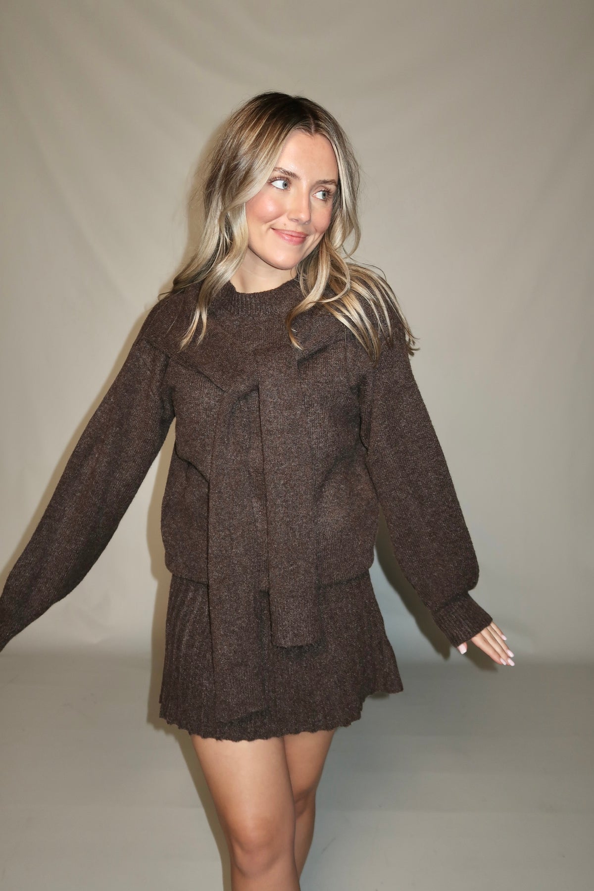 Rory Sweater Skirt-Mocha