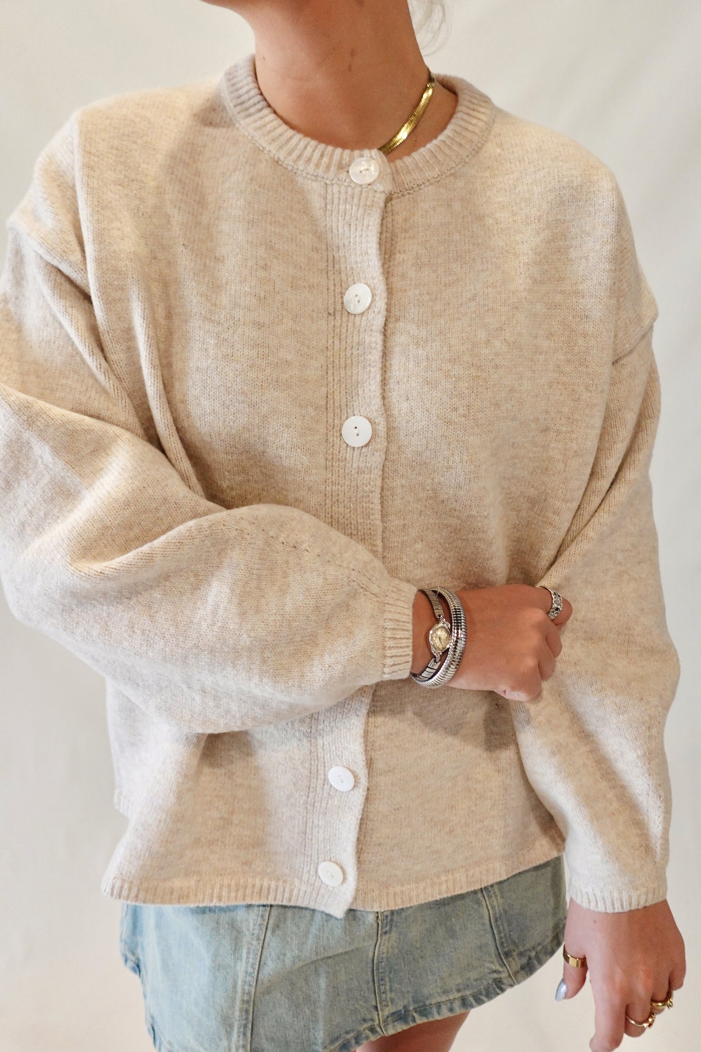 Molly Cardigan- Oatmeal
