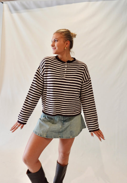 Piper Henley -  Striped Dark Wine