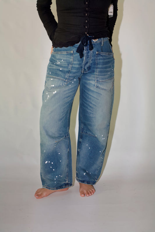 Moxie Low Slung Pull On Barrels- Timeless Blue