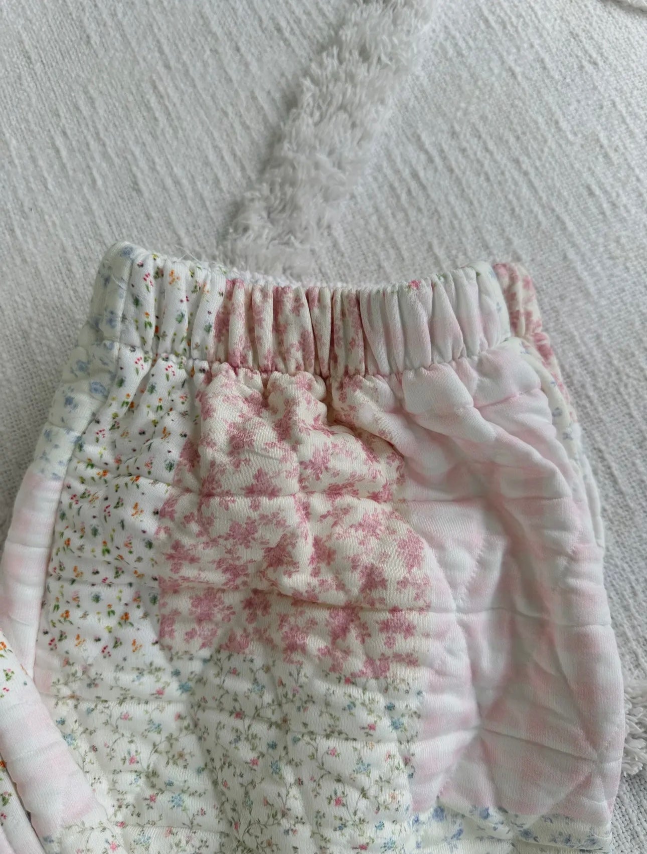 Sabrina Quilted Joggers- Pastel Pink Multi