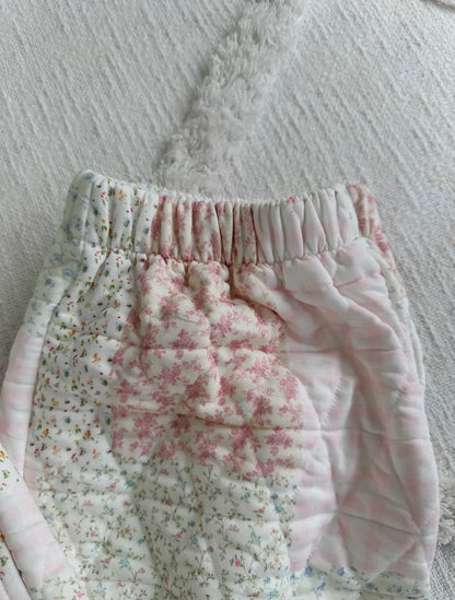 Sabrina Quilted Joggers- Pastel Pink Multi