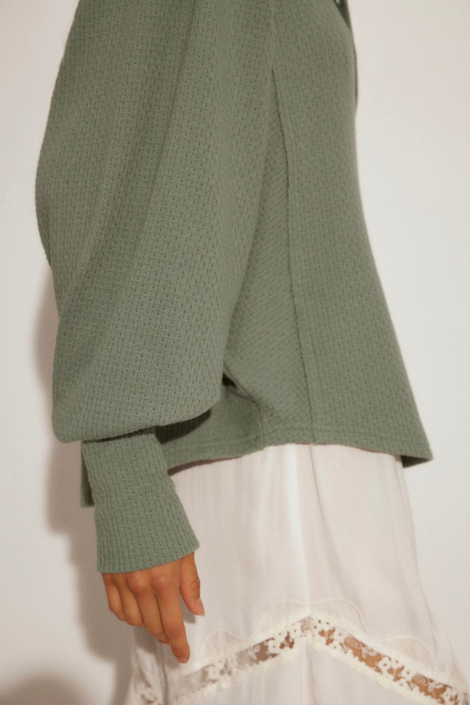 Quinn Knit Top- Jade Ash