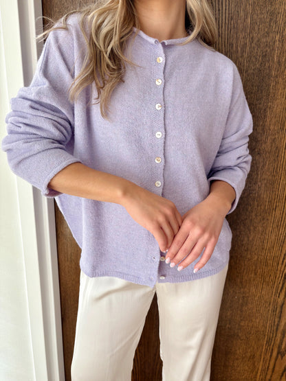 Piper Cardigan-Lilac Purple