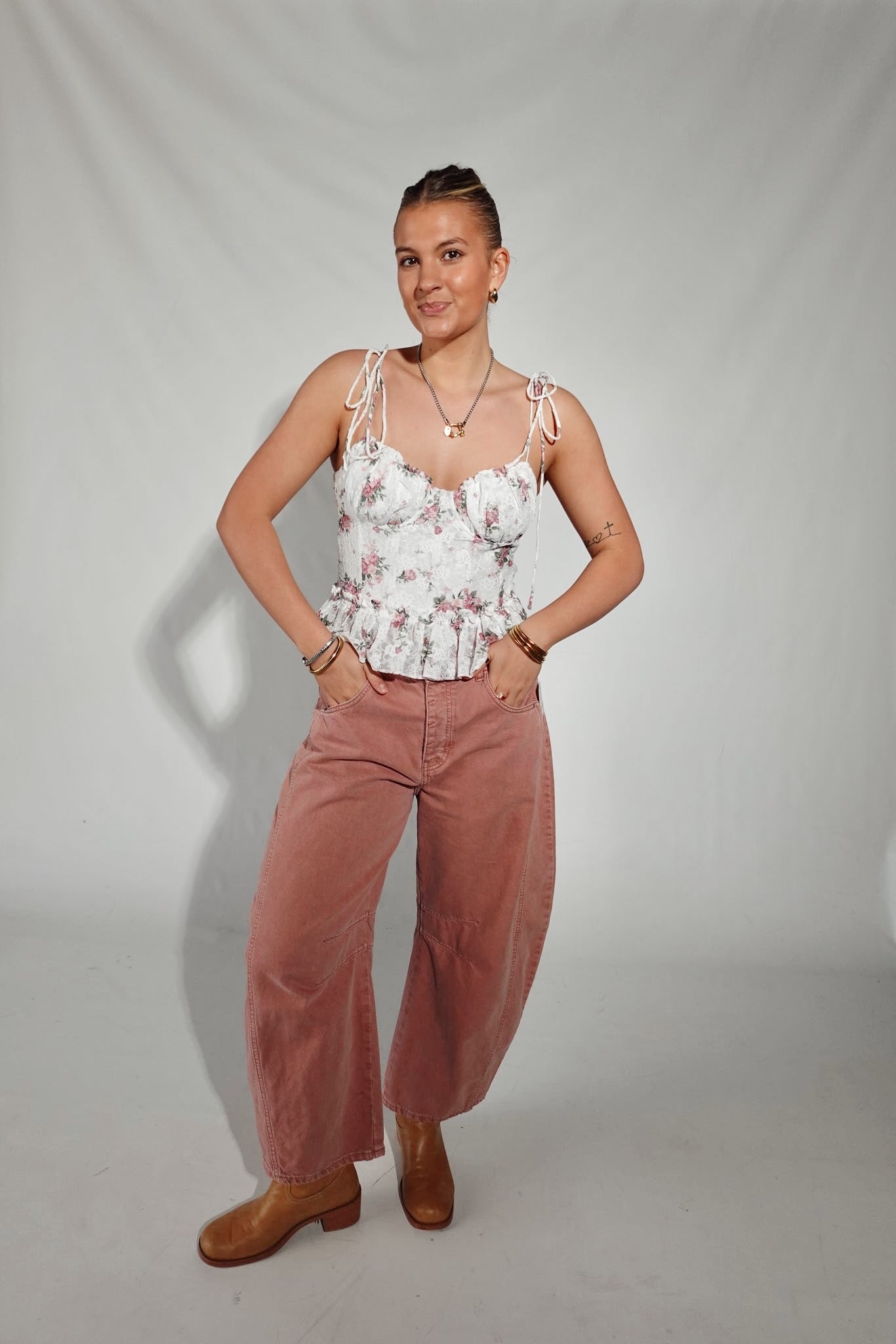 Arlene Top- Ivory Multi