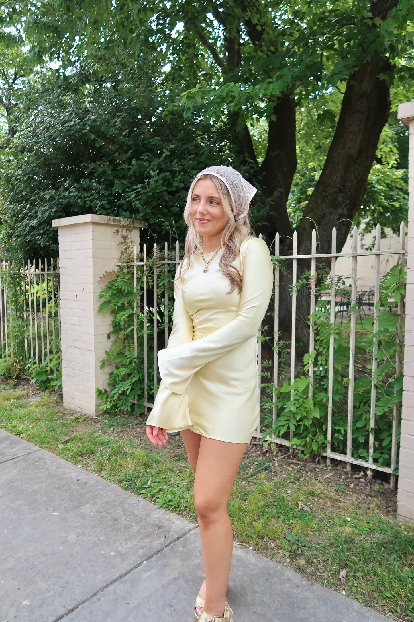 Cin Cin Mini Dress- Champagne Butter