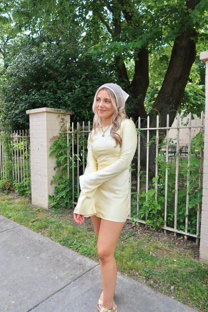 Cin Cin Mini Dress- Champagne Butter