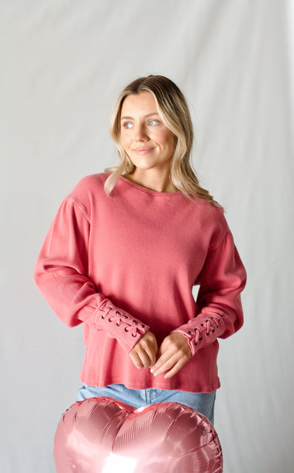 We The Free Lapis Cuff Long Sleeve- PlumDrop