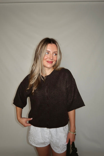 Monica Cardigan-Chocolate