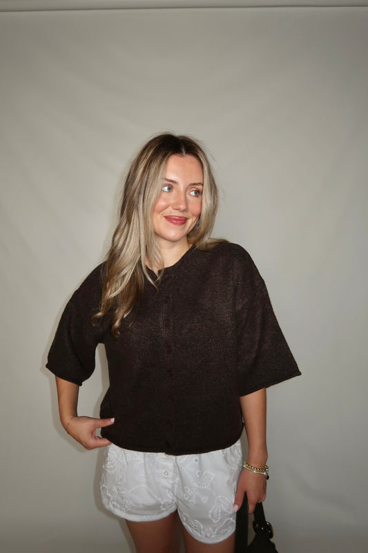 Monica Cardigan-Chocolate