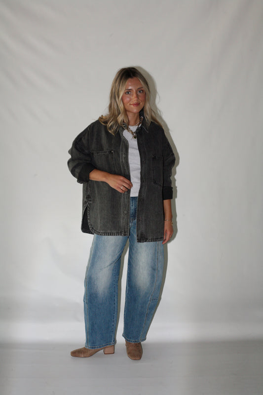 *Restocked* Lennox Barrel Jean- Denim