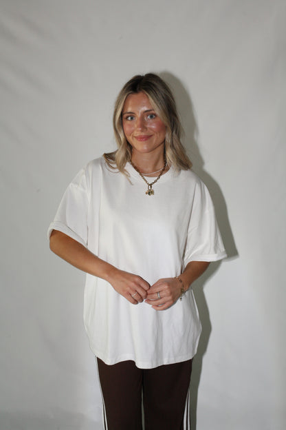 Blank Space Oversized Tee- Off White