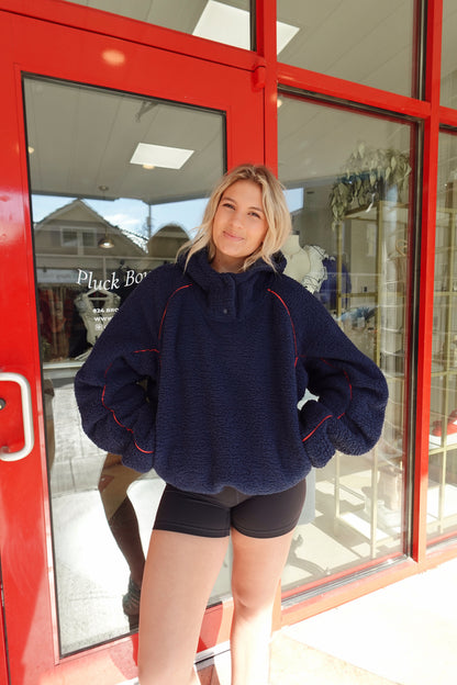 Free Flow Fleece- Midnight Navy