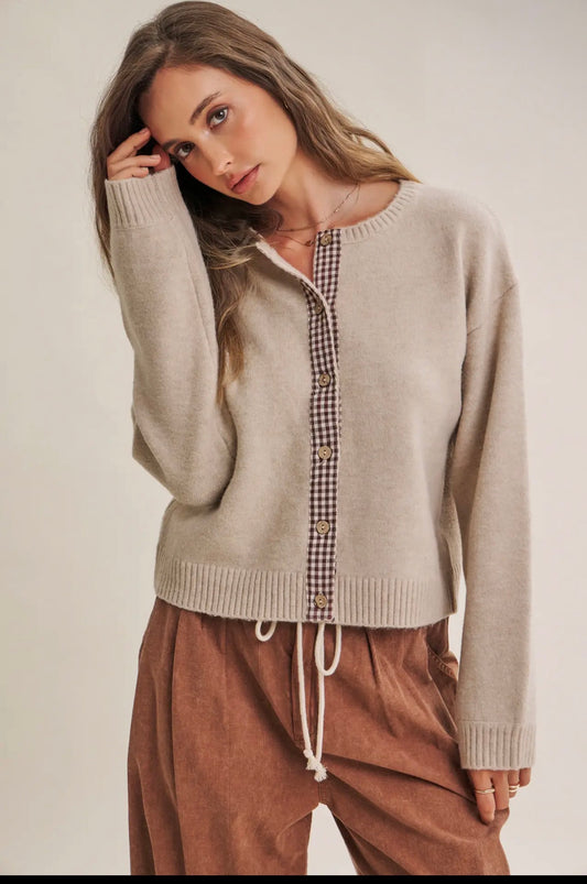Babylon Sweater Cardigan- Oatmeal