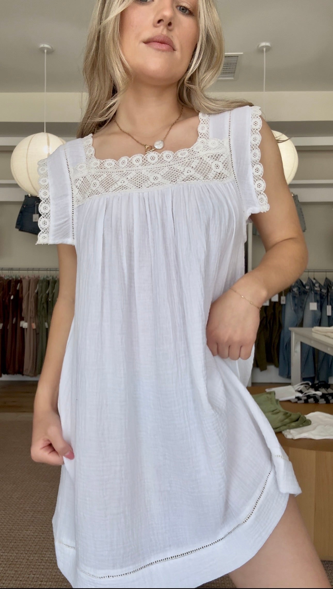 Eli Mini Dress-White