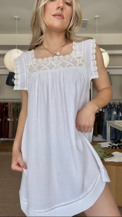Eli Mini Dress-White