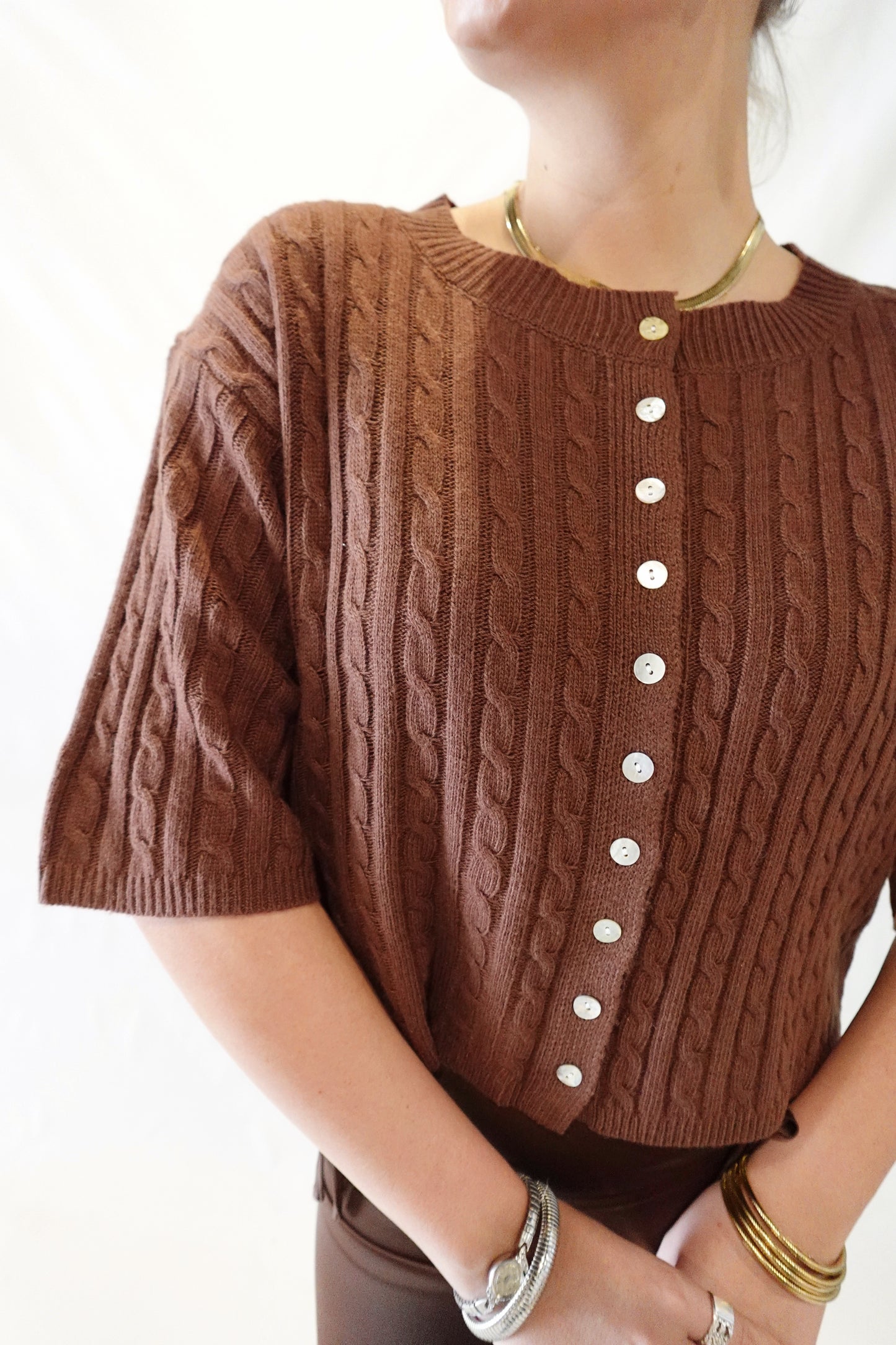 The Poppy Cardigan- Brown