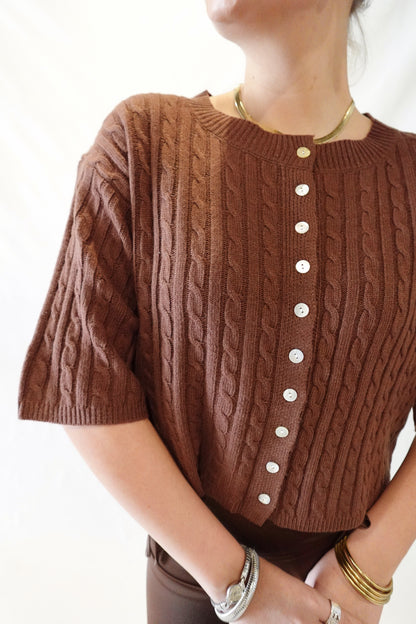 The Poppy Cardigan- Brown
