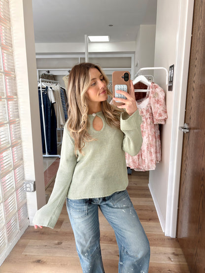Willow Knit Top- Sage