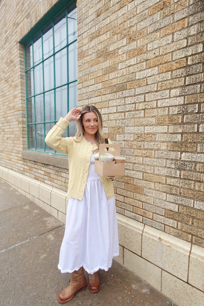 The Dale Cardigan- Yellow