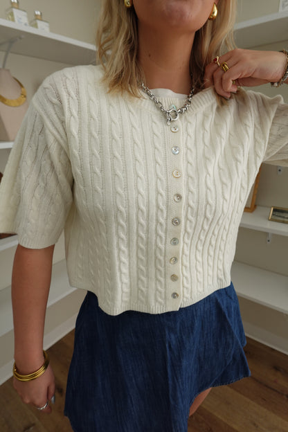 The Poppy Cardigan- Cream