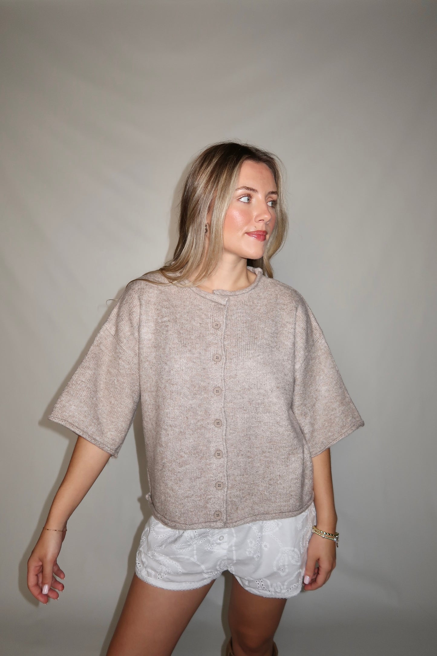 Monica Cardigan-Light Mocha