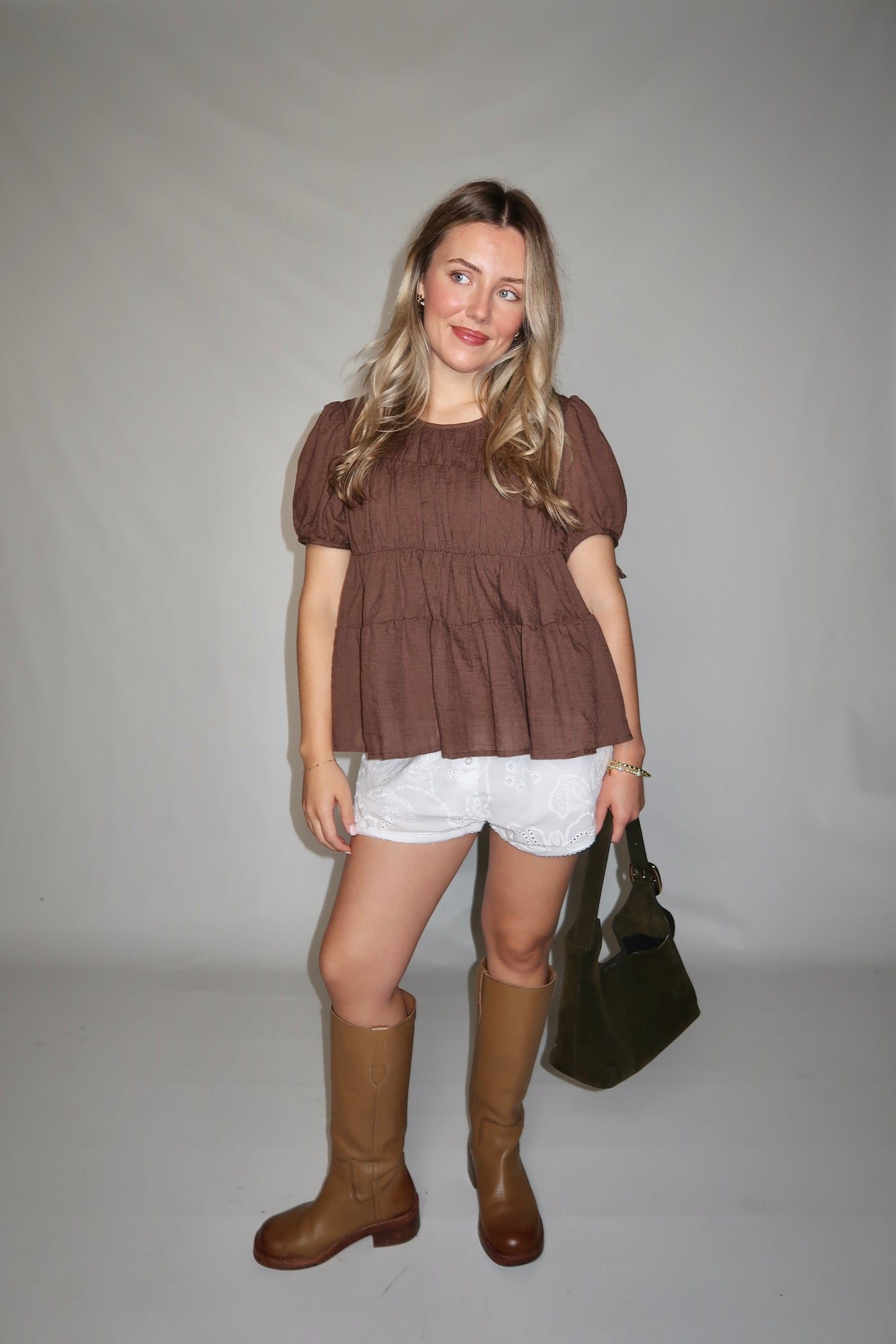 Mazy Top- Brown