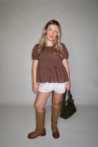 Mazy Top- Brown