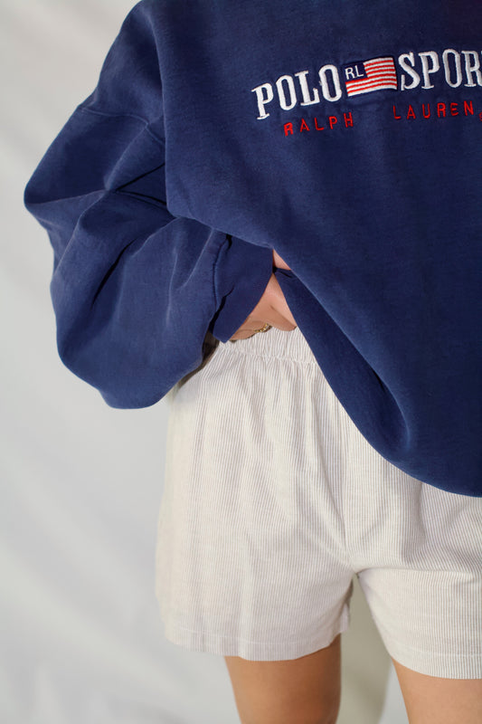 The Manor Boxer Shorts- Beige Stripe