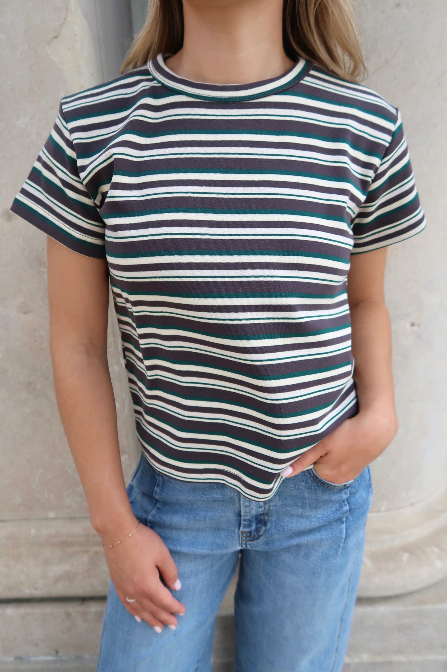 Cleo Top- Green Multi