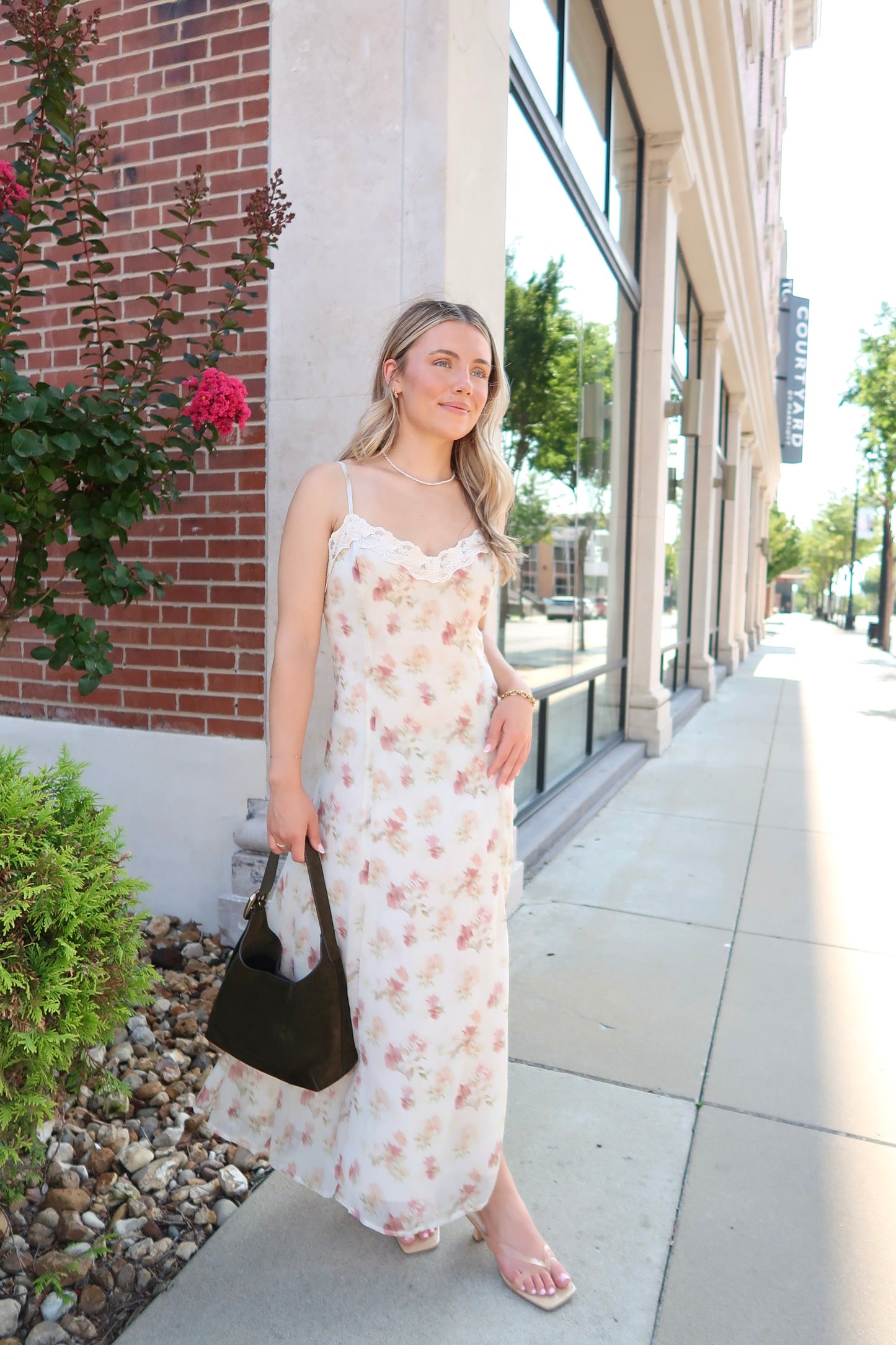 Marjorie Midi Dress- Cream Multi