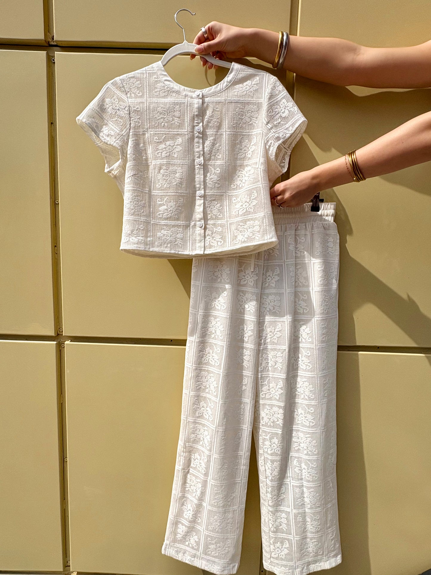 Carla Crochet Top- Ivory
