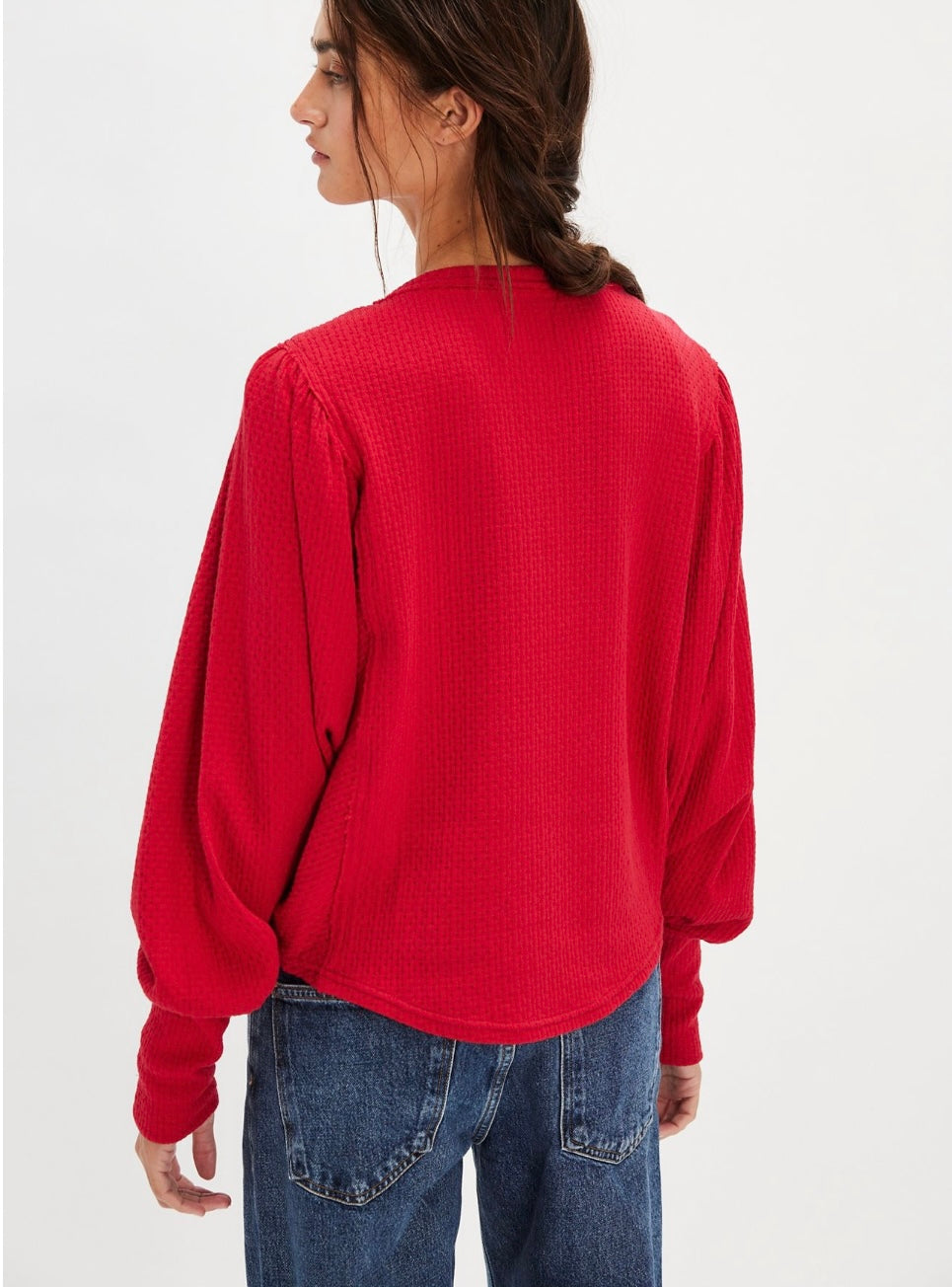 Quinn Knit Top- Salsa