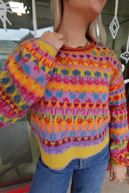 Favorite Things Sweater-Bright Confetti Combo