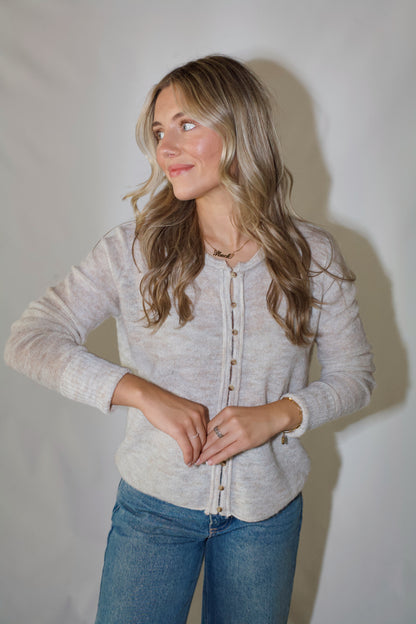 Indy Cardigan- Heather Oat