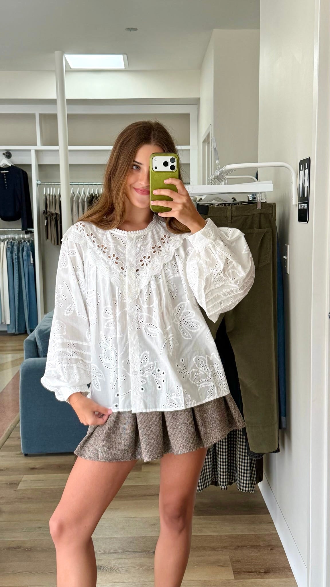 *Restock* Charleston Eyelet Top- White