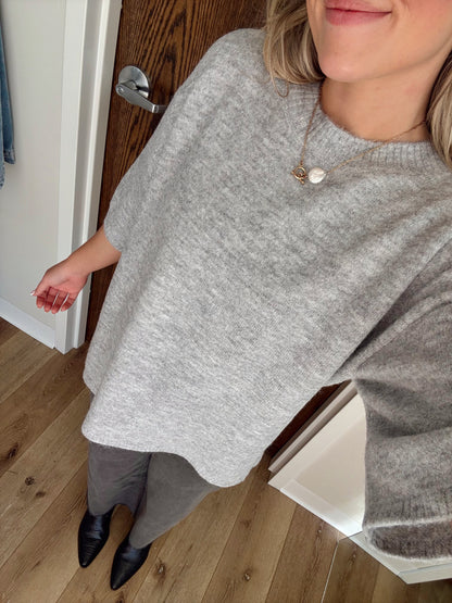 Margot Sweater Tee- Heather Grey