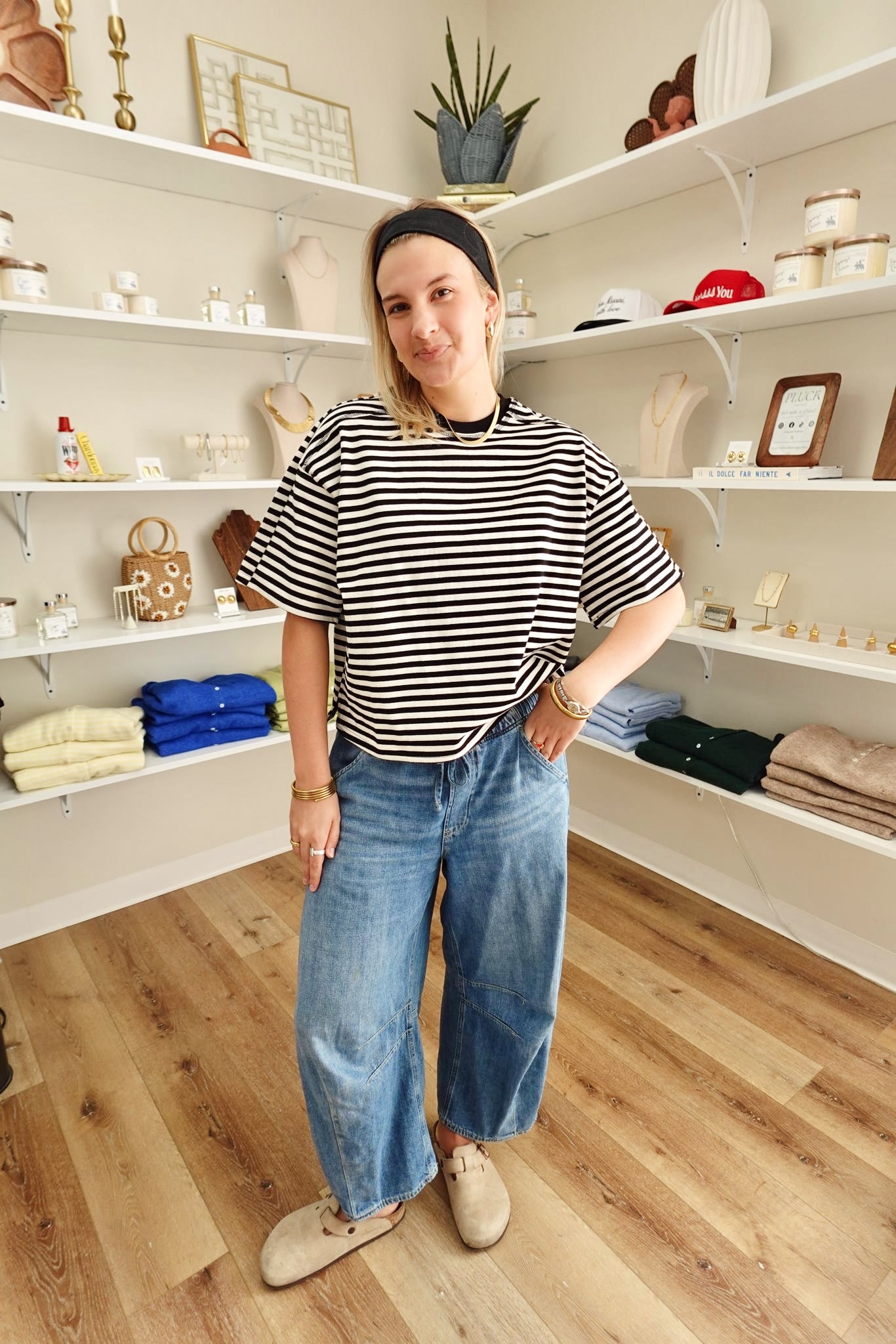 The Max Striped Tee- Black/White