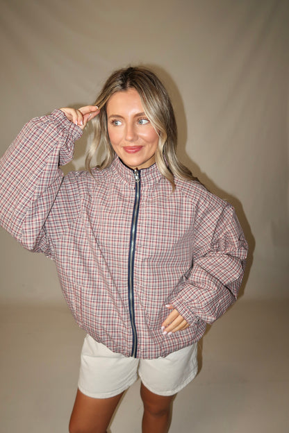 Whitney Reverse Wind Breaker- Navy Combo