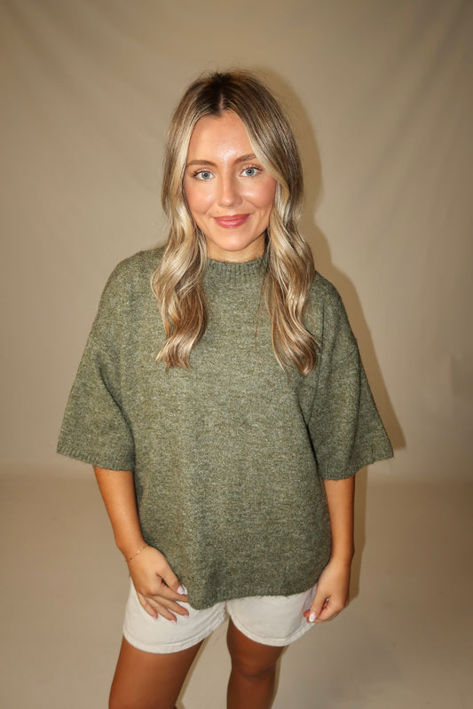 Margot SoftSpun Sweater Tee-Kalamata Melange